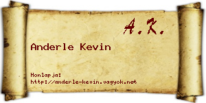 Anderle Kevin névjegykártya
